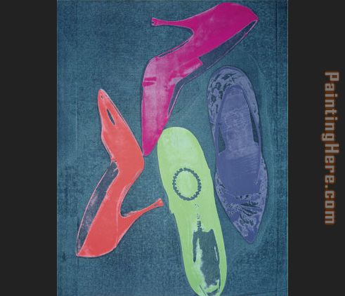 Diamond Dust Shoes four painting - Andy Warhol Diamond Dust Shoes four art painting